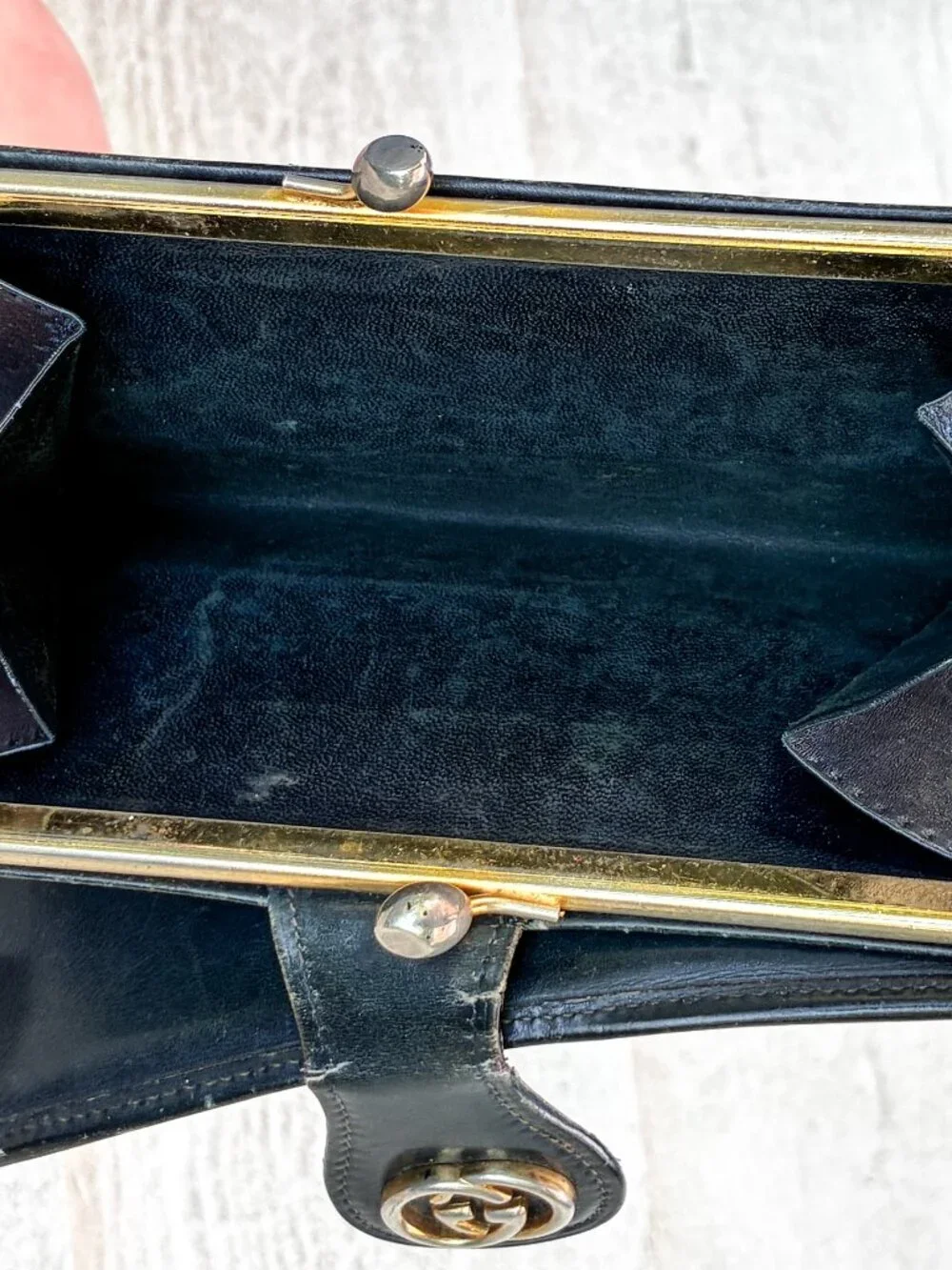 Vintage Gucci Boutique Blue GG Supreme Monogram French Wallet – Made in Italy - Picture 6 of 9